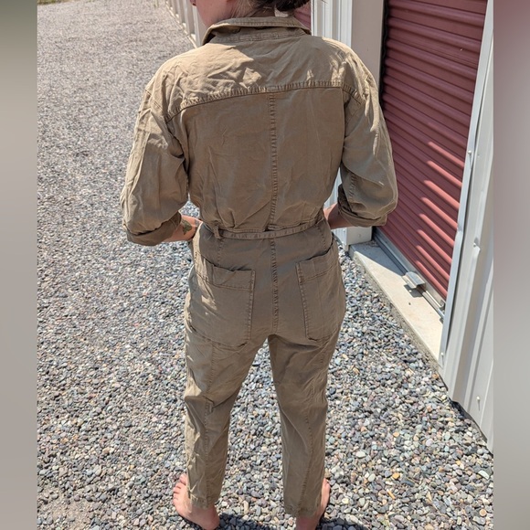 Alex Mill twill khaki jumpsuit - Picture 2 of 4